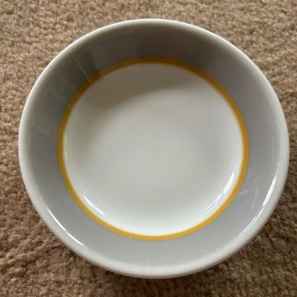 Jackson China 4 3/4” Small Gray Rimmed Bowl Restaurant Ware - Picture 1 of 4
